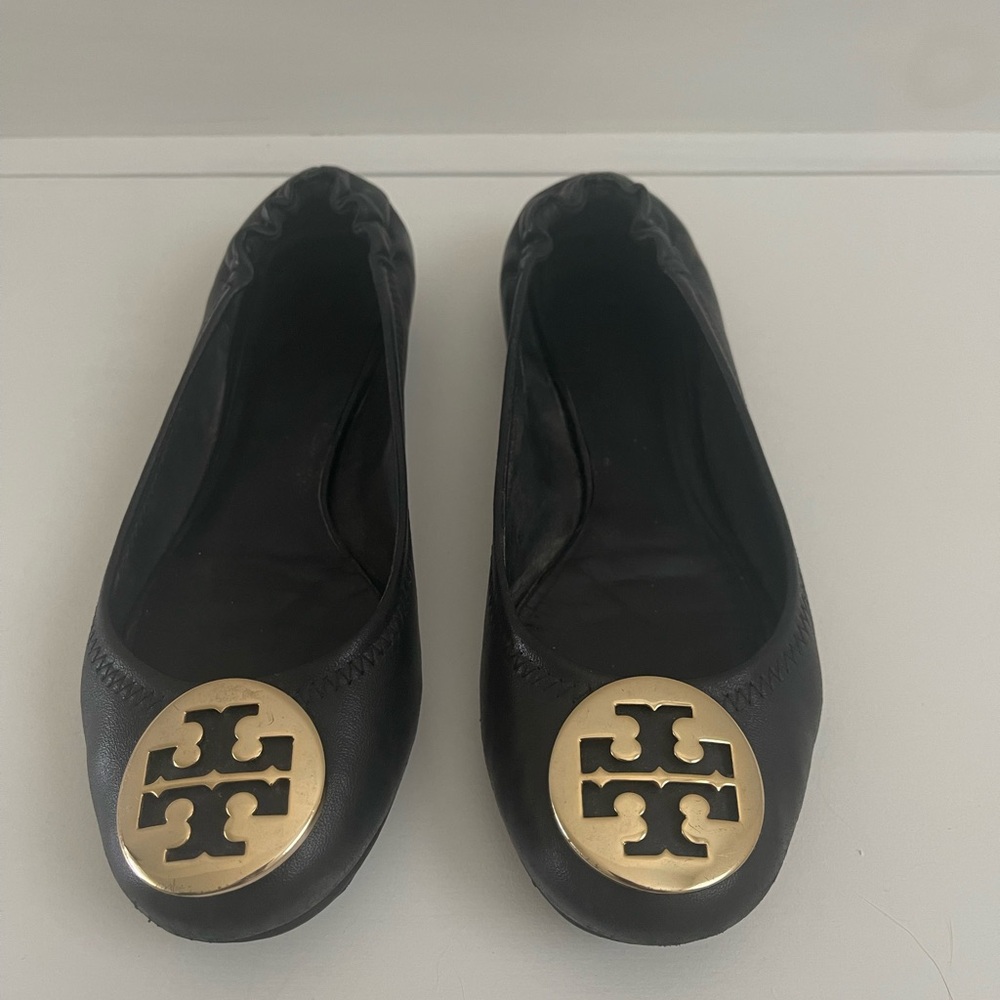 Tory Burch Minnie Ballet Flats with gold medallion